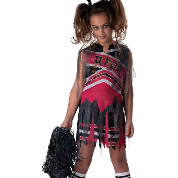 InCharacter Costumes U ROT Spiritless Cheerleader 4pc Cheer Halloween Costume - Picture 1 of 8